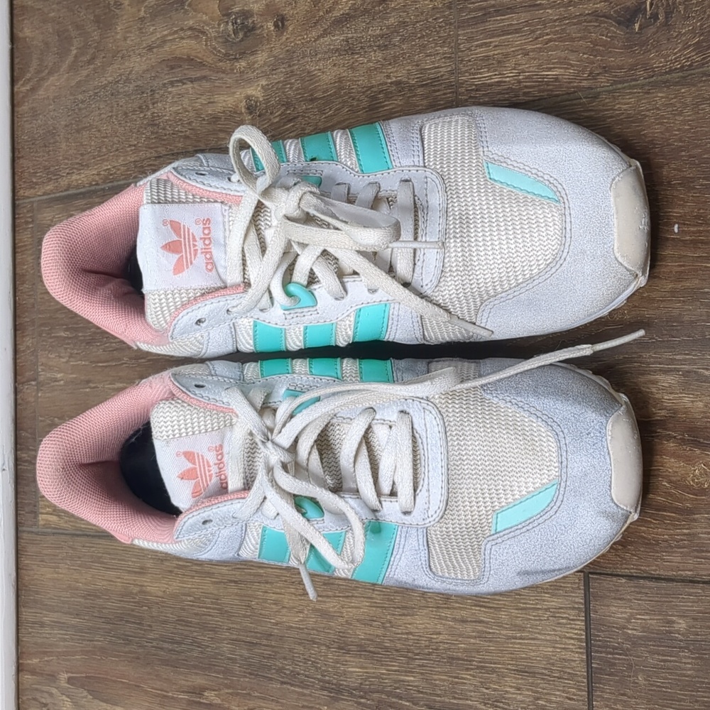Adidas ZX 700 Tent green pink Women's 7 EUC retro vintage 80's sneaker look - Picture 4 of 8